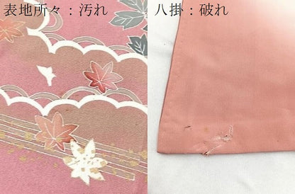 平和屋着物■訪問着　刺繍　御所車花文　金彩　正絹　逸品　BAAY5728yc