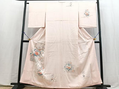 平和屋着物■訪問着　飾花文　正絹　逸品　BAAY5732yc