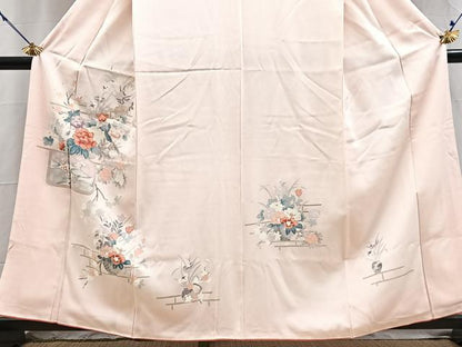 平和屋着物■訪問着　飾花文　正絹　逸品　BAAY5732yc