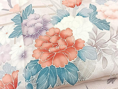 平和屋着物■訪問着　飾花文　正絹　逸品　BAAY5732yc