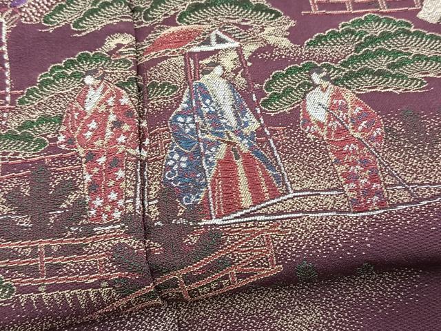 平和屋着物■豪華色留袖　寿光織　能　金糸　正絹　逸品　BAAY5733yc