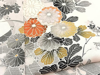 平和屋着物■訪問着　刺繍　風景花文　金彩　正絹　逸品　BAAY5734yc