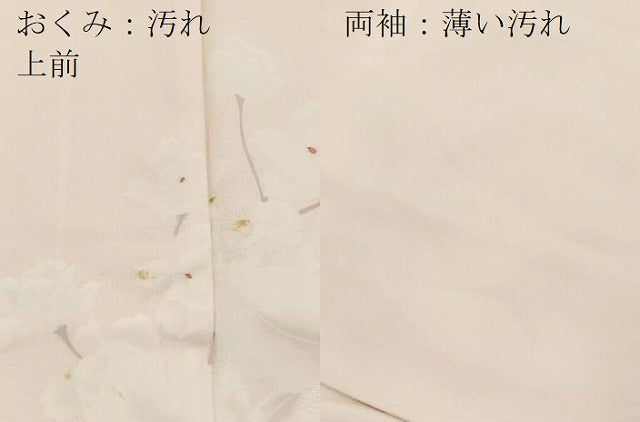 平和屋着物■訪問着　刺繍　草花文　金彩　正絹　逸品　BAAY5738yc