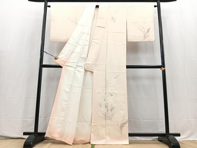 平和屋着物■訪問着　刺繍　草花文　金彩　正絹　逸品　BAAY5738yc