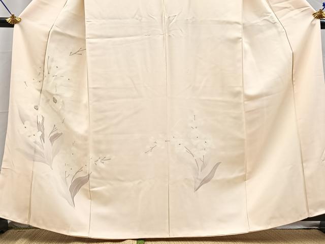 平和屋着物■訪問着　刺繍　草花文　金彩　正絹　逸品　BAAY5738yc