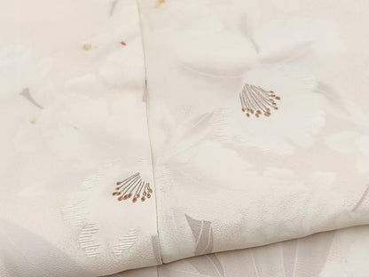平和屋着物■訪問着　刺繍　草花文　金彩　正絹　逸品　BAAY5738yc