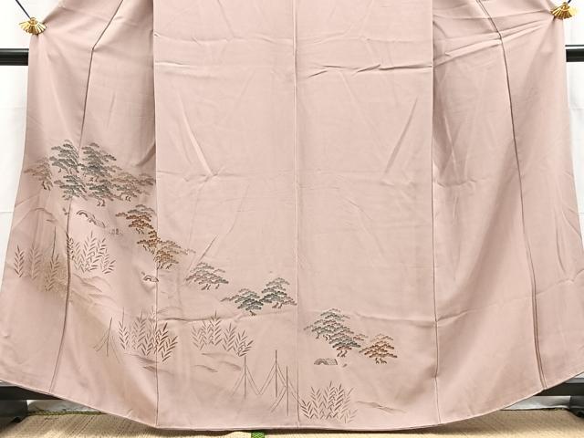 平和屋着物■訪問着　立波風景文　金彩　正絹　逸品　BAAY5740yc