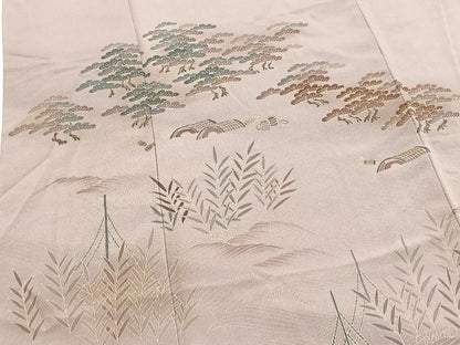 平和屋着物■訪問着　立波風景文　金彩　正絹　逸品　BAAY5740yc