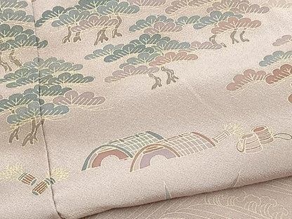 平和屋着物■訪問着　立波風景文　金彩　正絹　逸品　BAAY5740yc