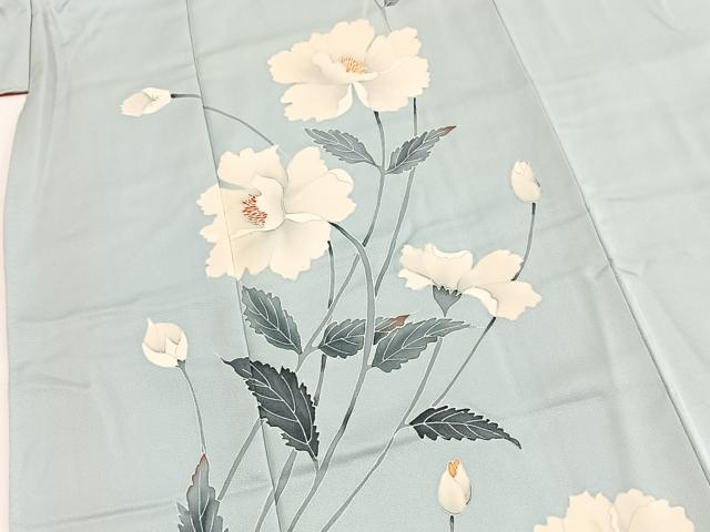 平和屋着物■訪問着　友禅　草花文　正絹　逸品　BAAY5744yc