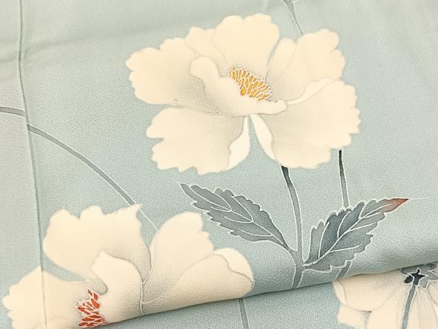 平和屋着物■訪問着　友禅　草花文　正絹　逸品　BAAY5744yc