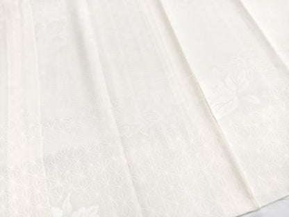平和屋着物■長襦袢　袷　カトレア地紋　正絹　逸品　BAAY5746yc