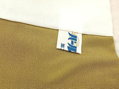 平和屋着物■上質な色無地　紋意匠　青朽葉色　正絹　逸品　BAAY5748yc