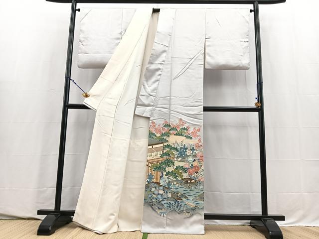 平和屋着物■豪華色留袖　松竹梅風景文　正絹　逸品　BAAY5754yc
