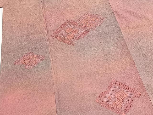 平和屋着物■中国三大刺繍　総汕頭刺繍　総スワトウ刺繍　訪問着　飾花文　暈し染め　正絹　逸品　BAAY5763yc