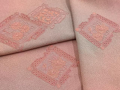 平和屋着物■中国三大刺繍　総汕頭刺繍　総スワトウ刺繍　訪問着　飾花文　暈し染め　正絹　逸品　BAAY5763yc