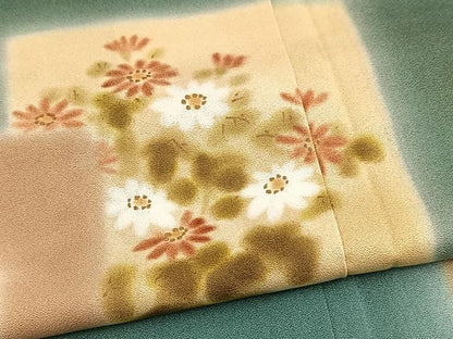 平和屋着物■訪問着　遠山花文　暈し染め　金彩　正絹　逸品　BAAY5765yc
