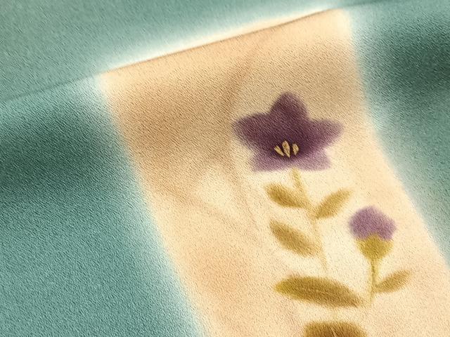 平和屋着物■訪問着　遠山花文　暈し染め　金彩　正絹　逸品　BAAY5765yc