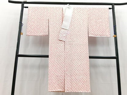 平和屋着物■長襦袢　袷　蜘蛛絞り　正絹　逸品　未使用　BAAY5766yc