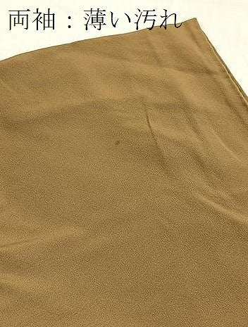 平和屋着物■上質な色無地　利休茶色　正絹　逸品　BAAY5768yc