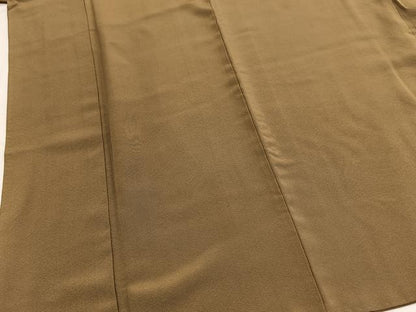 平和屋着物■上質な色無地　利休茶色　正絹　逸品　BAAY5768yc