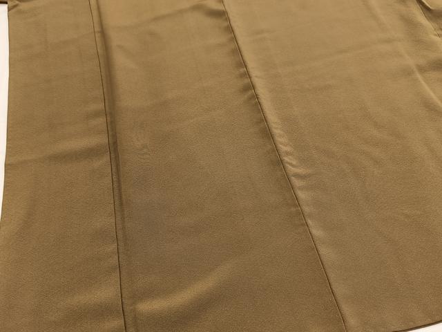 平和屋着物■上質な色無地　利休茶色　正絹　逸品　BAAY5768yc