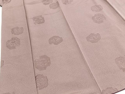 平和屋着物■上質な小紋　花絵皿文　正絹　逸品　BAAY5770yc