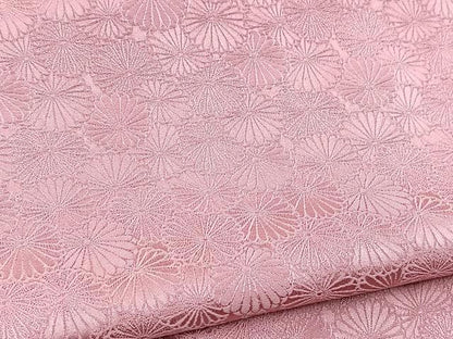 平和屋着物■上質な色無地　菊尽くし地紋　長春色　正絹　逸品　未使用　BAAY5774yc