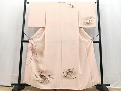 平和屋着物■訪問着　人物花鳥文　暈し染め　正絹　逸品　BAAY5775yc