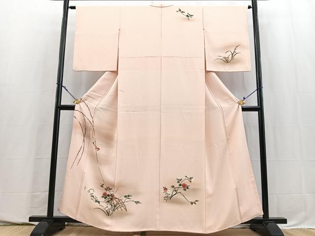平和屋着物■訪問着　人物花鳥文　暈し染め　正絹　逸品　BAAY5775yc