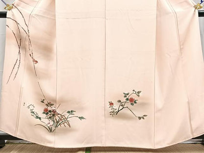 平和屋着物■訪問着　人物花鳥文　暈し染め　正絹　逸品　BAAY5775yc