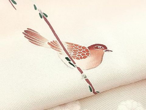 平和屋着物■訪問着　人物花鳥文　暈し染め　正絹　逸品　BAAY5775yc