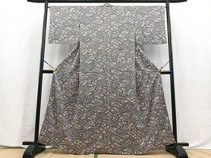 平和屋着物■上質な小紋　辻が花　正絹　逸品　BAAY5777yc