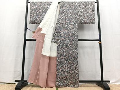 平和屋着物■上質な小紋　辻が花　正絹　逸品　BAAY5777yc