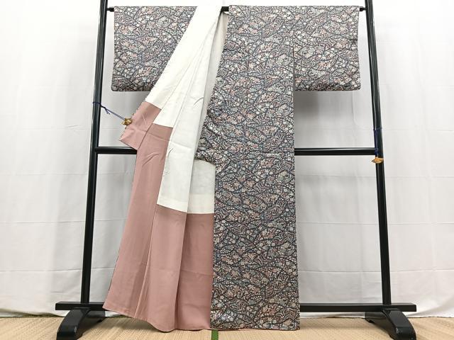 平和屋着物■上質な小紋　辻が花　正絹　逸品　BAAY5777yc