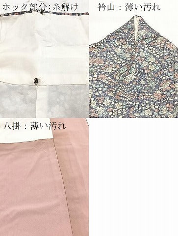 平和屋着物■上質な小紋　辻が花　正絹　逸品　BAAY5777yc