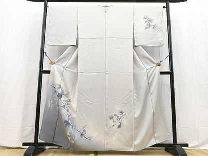 平和屋着物■訪問着　花蝶文　暈し染め　正絹　逸品　BAAY5780yc
