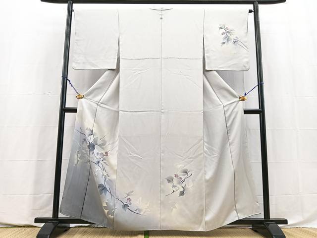 平和屋着物■訪問着　花蝶文　暈し染め　正絹　逸品　BAAY5780yc