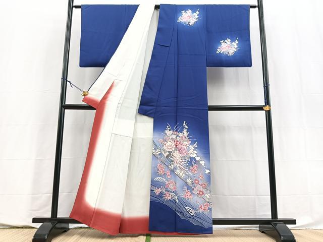 平和屋着物■訪問着　立波花車文　暈し染め　金彩　正絹　逸品　BAAY5793yc