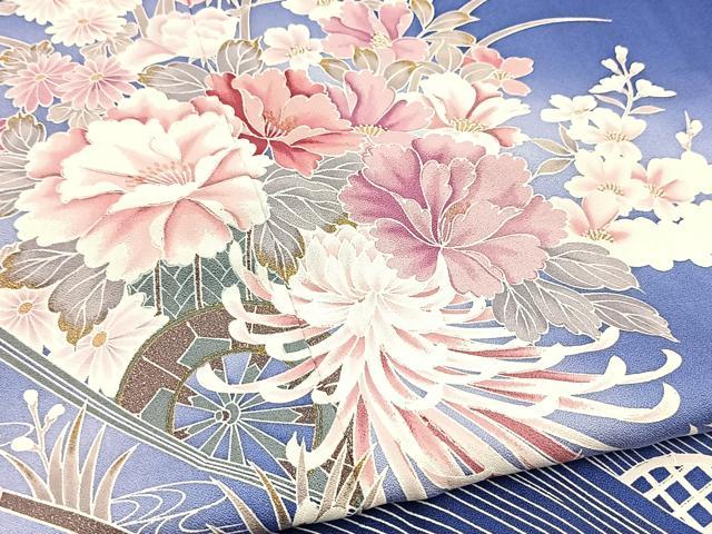 平和屋着物■訪問着　立波花車文　暈し染め　金彩　正絹　逸品　BAAY5793yc