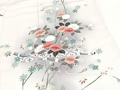 平和屋着物■訪問着　横笛花文　暈し染め　正絹　逸品　BAAY5796yc