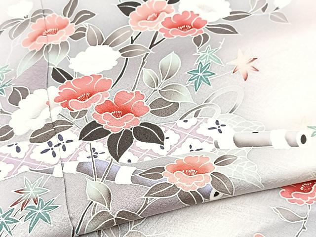 平和屋着物■訪問着　横笛花文　暈し染め　正絹　逸品　BAAY5796yc