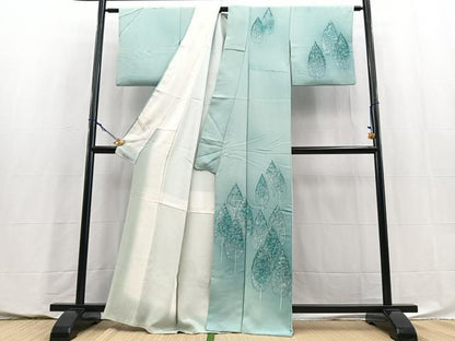 平和屋着物■訪問着　樹林文　暈し染め　正絹　逸品　BAAY5800yc