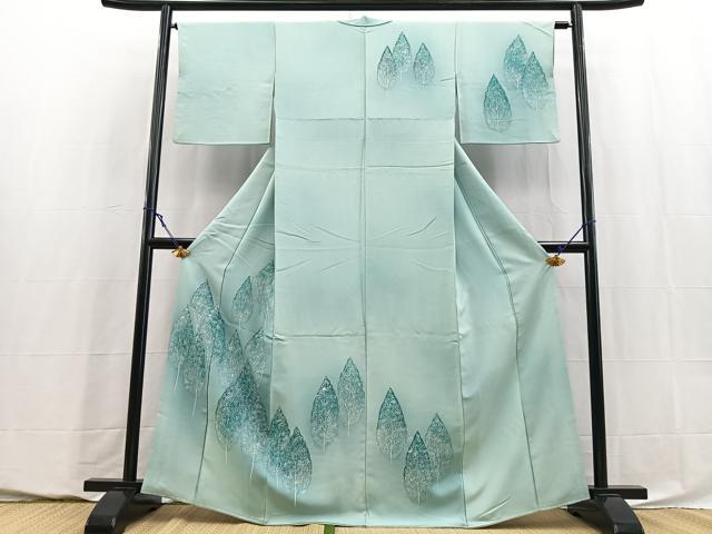 平和屋着物■訪問着　樹林文　暈し染め　正絹　逸品　BAAY5800yc