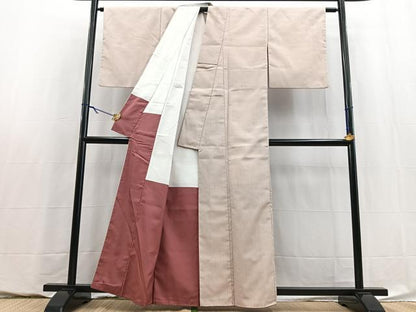 平和屋着物■上質な紬　雨縞　正絹　逸品　BAAY5802yc