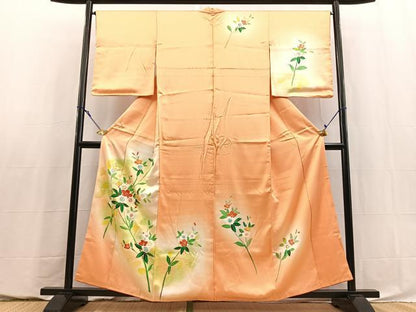 平和屋着物■訪問着　草花文　暈し染め　正絹　逸品　未使用　BAAY5803yc