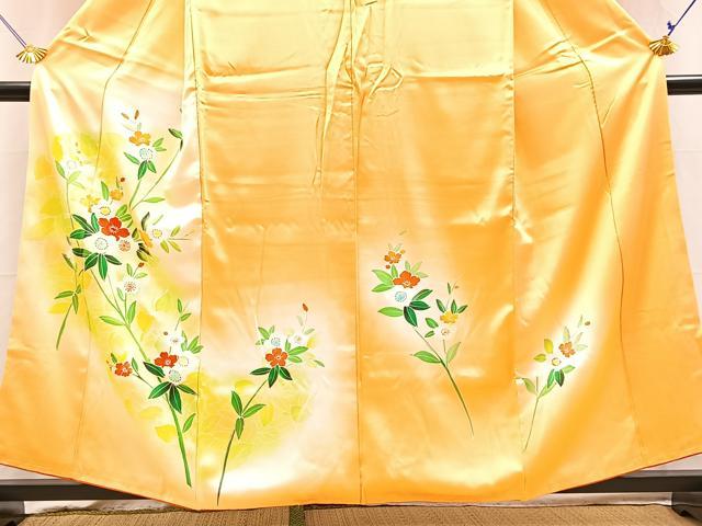 平和屋着物■訪問着　草花文　暈し染め　正絹　逸品　未使用　BAAY5803yc