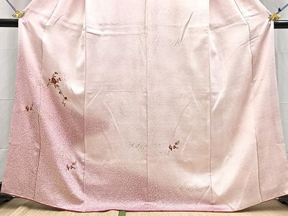 平和屋着物■訪問着　総刺繍　枝花文　暈し染め　金彩　正絹　逸品　BAAY5805yc