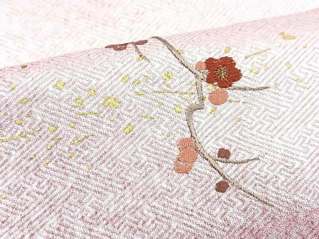 平和屋着物■訪問着　総刺繍　枝花文　暈し染め　金彩　正絹　逸品　BAAY5805yc