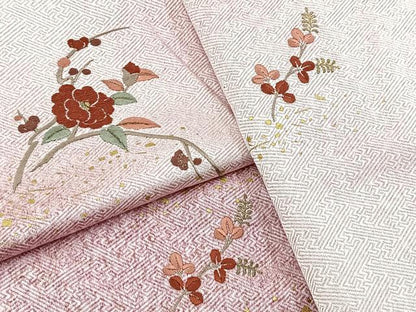 平和屋着物■訪問着　総刺繍　枝花文　暈し染め　金彩　正絹　逸品　BAAY5805yc